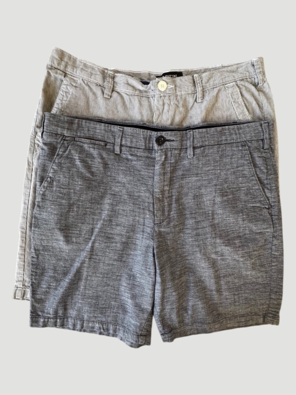 Apt. 9 Men's Charcoal‎ Gray Heathered Flat Front Chino Shorts Sz 38